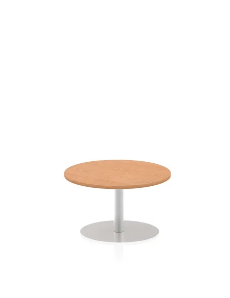 Dynamic Italia 800mm Poseur Round Table Oak Top 475mm High Leg ITL0122