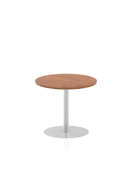 Dynamic Italia 800mm Poseur Round Table Walnut Top 720mm High Leg ITL0125