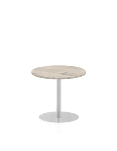 Dynamic Italia 800mm Poseur Round Table Grey Oak Top 720mm High Leg ITL0129