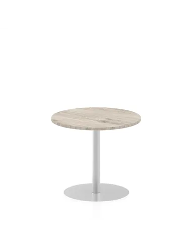 Dynamic Italia 800mm Poseur Round Table Grey Oak Top 720mm High Leg ITL0129