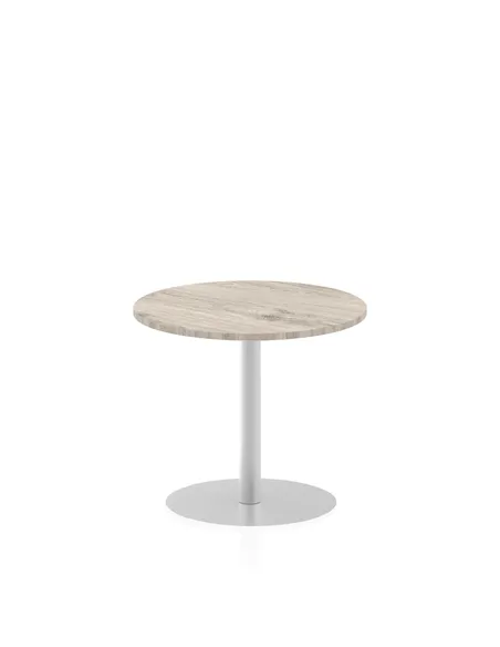 Dynamic Italia 800mm Poseur Round Table Grey Oak Top 720mm High Leg ITL0129