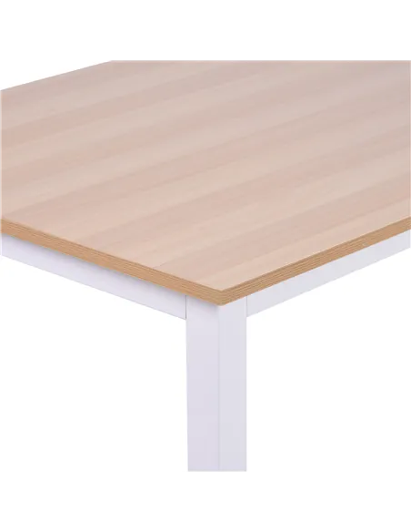 HOMCOM Computer Desk, Writing Table, 120 x 60 x 76cm Workstation for Home Office, Study with Metal Frame, Simple Assembly, White