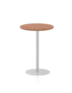 Dynamic Italia 800mm Poseur Round Table Walnut Top 1145mm High Leg ITL0131