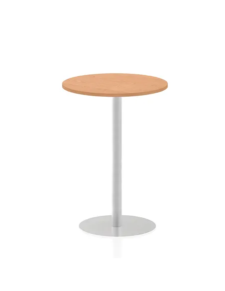Dynamic Italia 800mm Poseur Round Table Oak Top 1145mm High Leg ITL0134