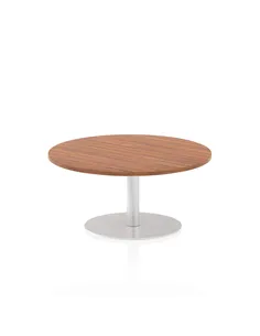 Dynamic Italia 1000mm Poseur Round Table Walnut Top 475mm High Leg ITL0137