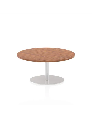 Dynamic Italia 1000mm Poseur Round Table Walnut Top 475mm High Leg ITL0137