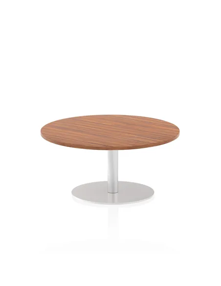 Dynamic Italia 1000mm Poseur Round Table Walnut Top 475mm High Leg ITL0137