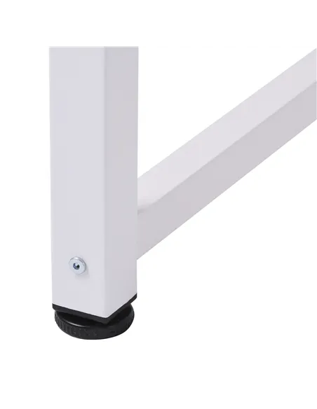 HOMCOM Computer Desk, Writing Table, 120 x 60 x 76cm Workstation for Home Office, Study with Metal Frame, Simple Assembly, White