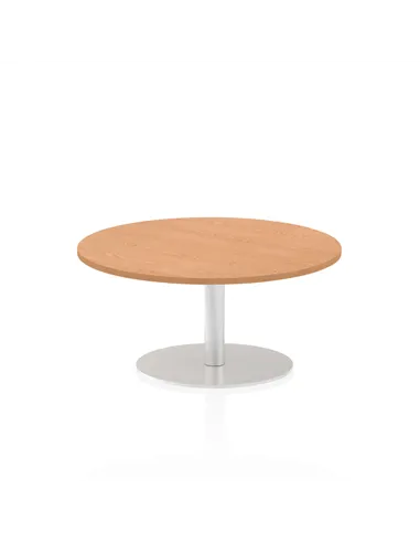 Dynamic Italia 1000mm Poseur Round Table Oak Top 475mm High Leg ITL0140