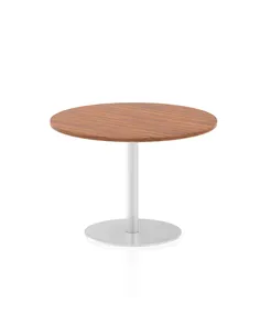Dynamic Italia 1000mm Poseur Round Table Walnut Top 720mm High Leg ITL0143