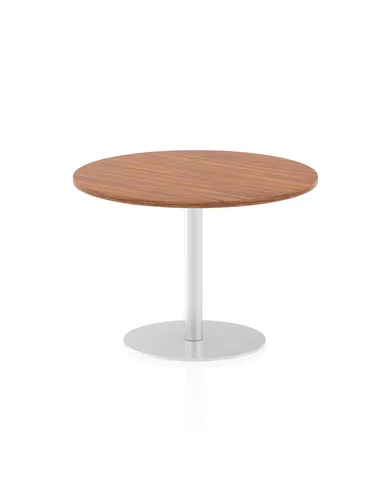 Dynamic Italia 1000mm Poseur Round Table Walnut Top 720mm High Leg ITL0143
