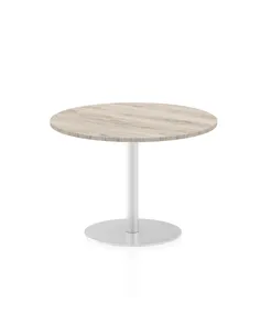 Dynamic Italia 1000mm Poseur Round Table Grey Oak Top 720mm High Leg ITL0147