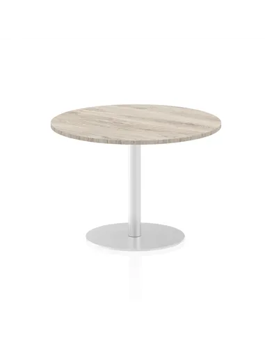 Dynamic Italia 1000mm Poseur Round Table Grey Oak Top 720mm High Leg ITL0147