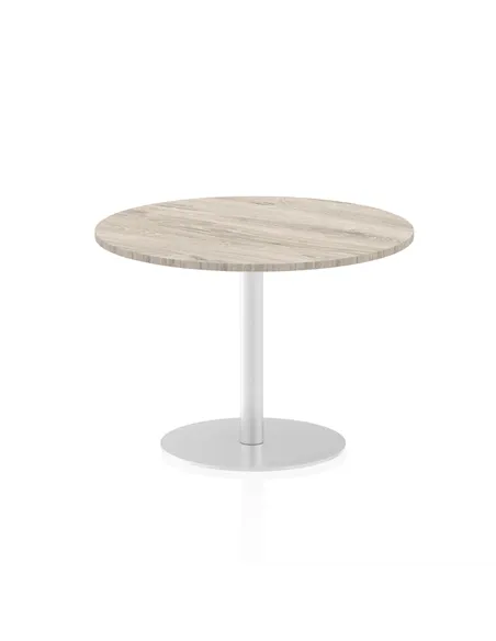 Dynamic Italia 1000mm Poseur Round Table Grey Oak Top 720mm High Leg ITL0147