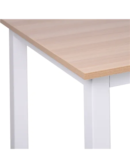 HOMCOM Computer Desk, Writing Table, 120 x 60 x 76cm Workstation for Home Office, Study with Metal Frame, Simple Assembly, White