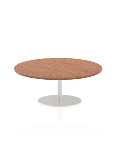 Dynamic Italia 1200mm Poseur Round Table Walnut Top 475mm High Leg ITL0155
