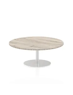 Dynamic Italia 1200mm Poseur Round Table Grey Oak Top 475mm High Leg ITL0159