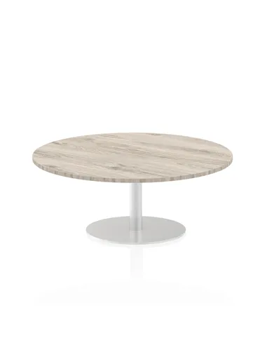 Dynamic Italia 1200mm Poseur Round Table Grey Oak Top 475mm High Leg ITL0159