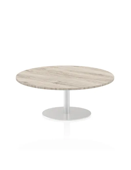 Dynamic Italia 1200mm Poseur Round Table Grey Oak Top 475mm High Leg ITL0159