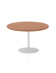 Dynamic Italia 1200mm Poseur Round Table Walnut Top 720mm High Leg ITL0161