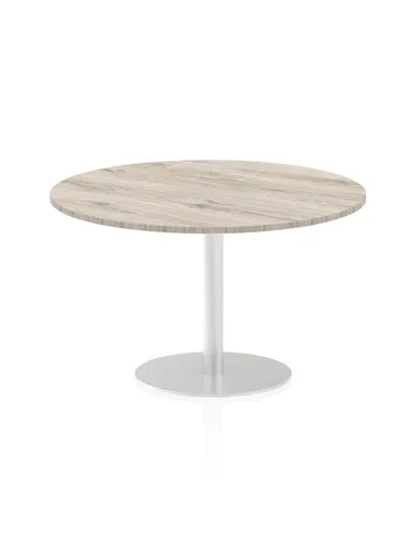 Dynamic Italia 1200mm Poseur Round Table Grey Oak Top 720mm High Leg ITL0165