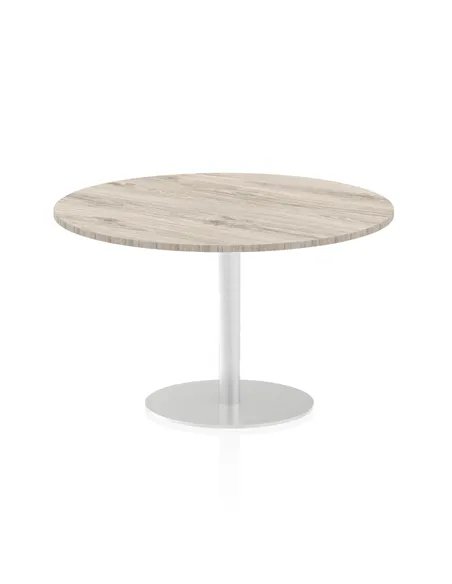 Dynamic Italia 1200mm Poseur Round Table Grey Oak Top 720mm High Leg ITL0165