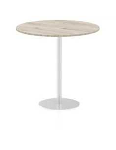 Dynamic Italia 1200mm Poseur Round Table Grey Oak Top 1145mm High Leg ITL0171