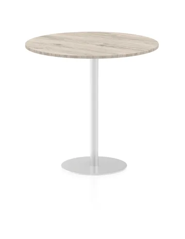 Dynamic Italia 1200mm Poseur Round Table Grey Oak Top 1145mm High Leg ITL0171
