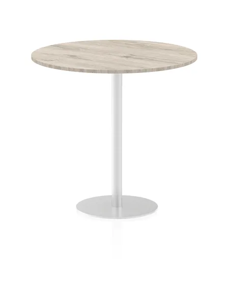 Dynamic Italia 1200mm Poseur Round Table Grey Oak Top 1145mm High Leg ITL0171