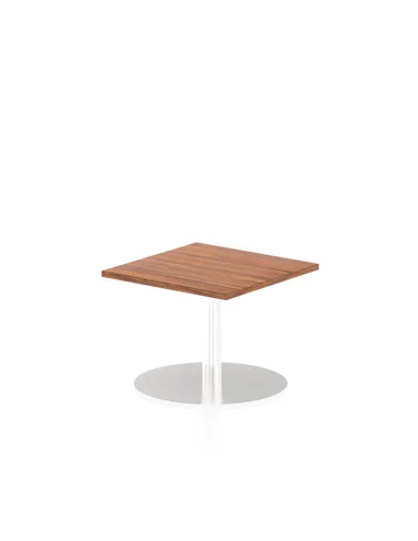 Dynamic Italia 600mm Poseur Square Table Walnut Top 475mm High Leg ITL0209