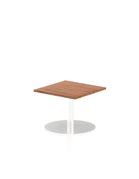 Dynamic Italia 600mm Poseur Square Table Walnut Top 475mm High Leg ITL0209