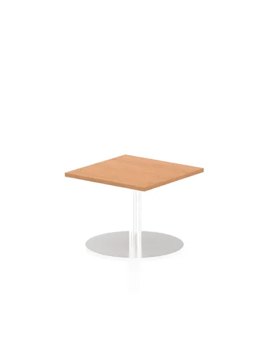 Dynamic Italia 600mm Poseur Square Table Oak Top 475mm High Leg ITL0212