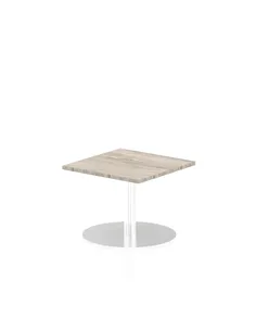 Dynamic Italia 600mm Poseur Square Table Grey Oak Top 475mm High Leg ITL0213