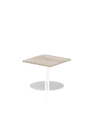 Dynamic Italia 600mm Poseur Square Table Grey Oak Top 475mm High Leg ITL0213
