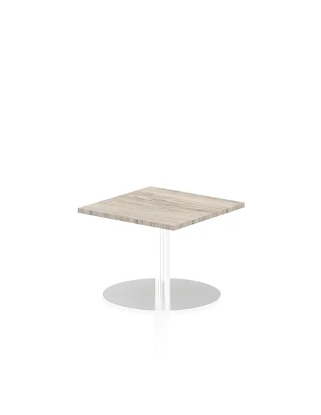 Dynamic Italia 600mm Poseur Square Table Grey Oak Top 475mm High Leg ITL0213