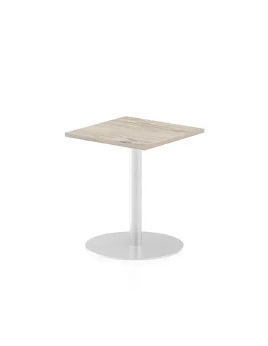 Dynamic Italia 600mm Poseur Square Table Grey Oak Top 720mm High Leg ITL0219