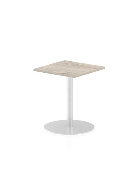 Dynamic Italia 600mm Poseur Square Table Grey Oak Top 720mm High Leg ITL0219