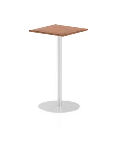 Dynamic Italia 600mm Poseur Square Table Walnut Top 1145mm High Leg ITL0221