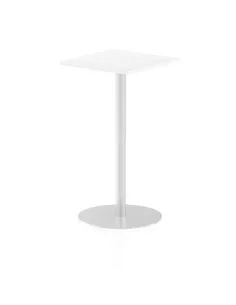 Dynamic Italia 600mm Poseur Square Table White Top 1145mm High Leg ITL0222