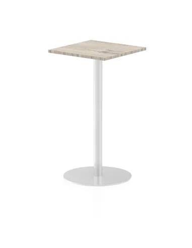 Dynamic Italia 600mm Poseur Square Table Grey Oak Top 1145mm High Leg ITL0225
