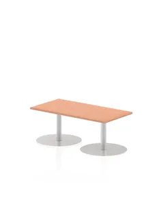 Dynamic Italia 1200 x 600mm Poseur Rectangular Table Beech Top 475mm High Leg ITL0226