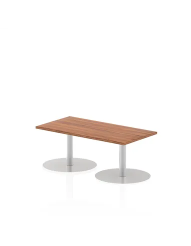 Dynamic Italia 1200 x 600mm Poseur Rectangular Table Walnut Top 475mm High Leg ITL0227