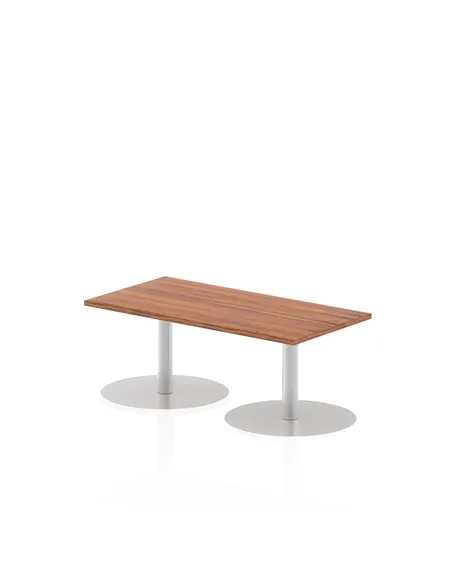 Dynamic Italia 1200 x 600mm Poseur Rectangular Table Walnut Top 475mm High Leg ITL0227