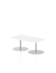 Dynamic Italia 1200 x 600mm Poseur Rectangular Table White Top 475mm High Leg ITL0228