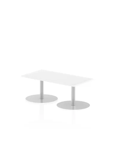 Dynamic Italia 1200 x 600mm Poseur Rectangular Table White Top 475mm High Leg ITL0228