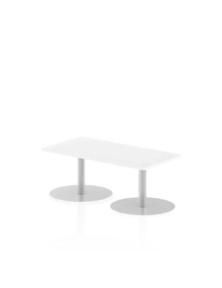 Dynamic Italia 1200 x 600mm Poseur Rectangular Table White Top 475mm High Leg ITL0228
