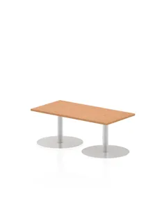 Dynamic Italia 1200 x 600mm Poseur Rectangular Table Oak Top 475mm High Leg ITL0230