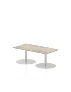 Dynamic Italia 1200 x 600mm Poseur Rectangular Table Grey Oak Top 475mm High Leg ITL0231