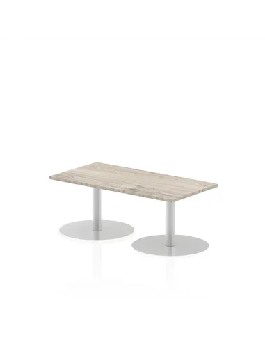 Dynamic Italia 1200 x 600mm Poseur Rectangular Table Grey Oak Top 475mm High Leg ITL0231