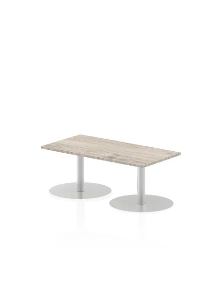 Dynamic Italia 1200 x 600mm Poseur Rectangular Table Grey Oak Top 475mm High Leg ITL0231